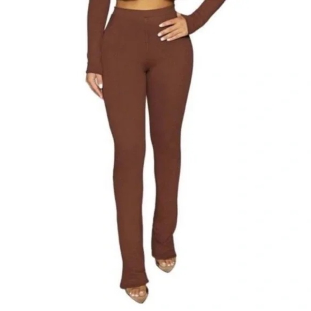 Naked Wardrobe Snatched Side slit Pant